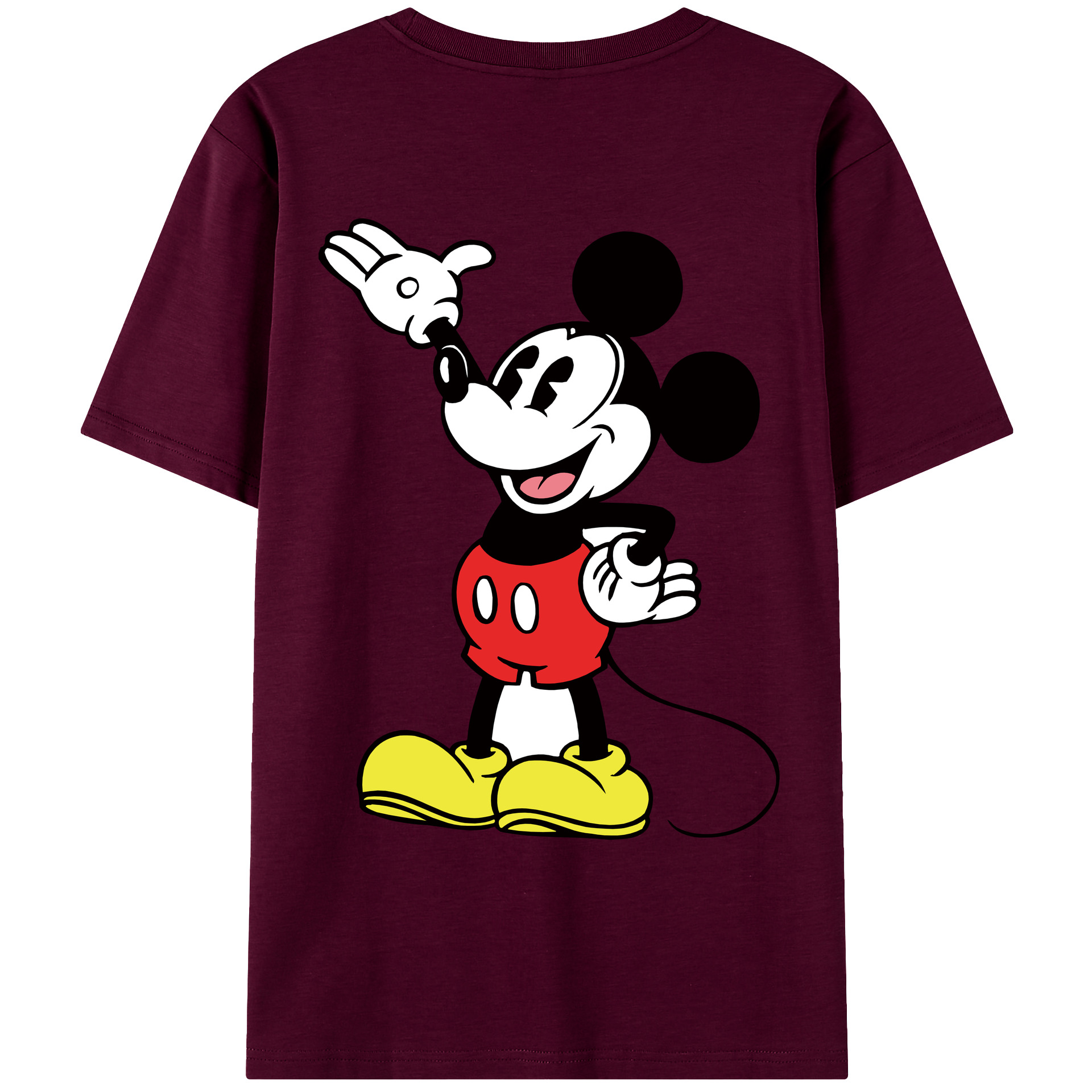 （画像用） ミッキーマウス Mickey Mouse レディース半袖Tシャツ(バックプリント)